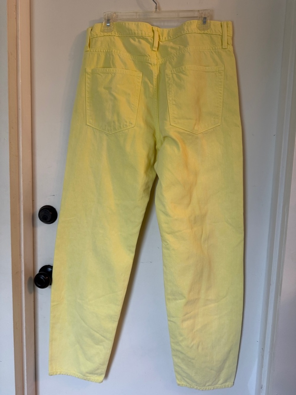 J.Crew mid rise Slouchy-straight garment-dyed yellow jeans 30 NWT - Picture 5 of 5